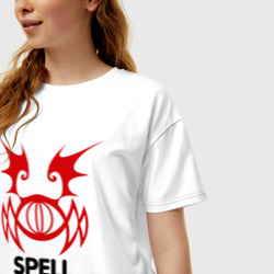 Женская футболка хлопок Oversize Dark Elf Mage - Spell Howler - фото 2