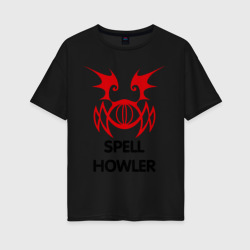 Женская футболка хлопок Oversize Dark Elf Mage - Spell Howler