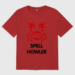 Женская футболка хлопок Oversize Dark Elf Mage - Spell Howler