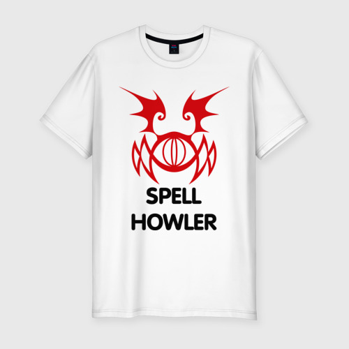 Мужская футболка хлопок Slim Dark Elf Mage - Spell Howler, цвет белый