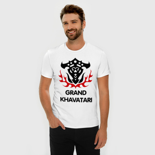 Мужская футболка хлопок Slim Orc Fighter - Grand Khavatari, цвет белый - фото 3