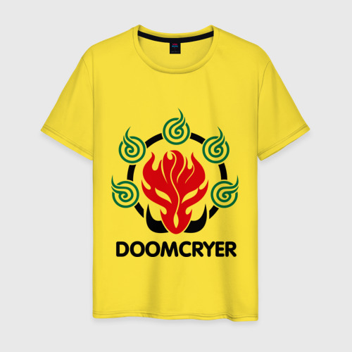 Мужская футболка хлопок Orc Mage - Doomcryer, цвет желтый