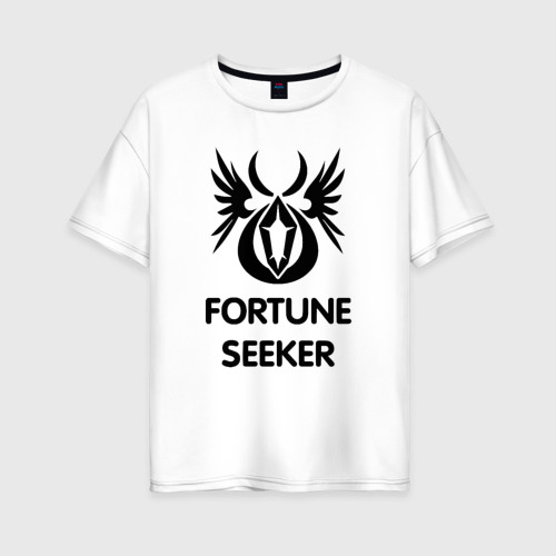 Женская футболка оверсайз из хлопка с принтом Dwarf Fighter - Fortune Seeker, вид спереди №1