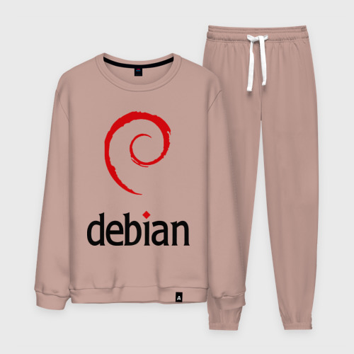 Мужской костюм хлопок Debian, цвет пыльно-розовый
