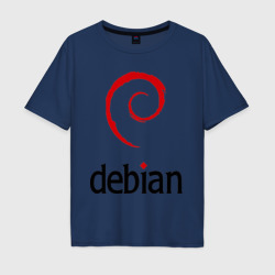 Мужская футболка хлопок Oversize Debian