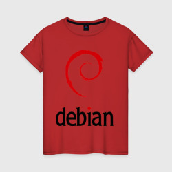 Женская футболка хлопок Debian