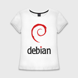 Женская футболка хлопок Slim Debian