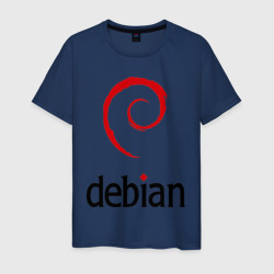 Мужская футболка хлопок Debian