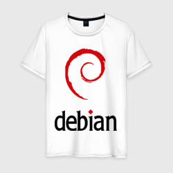 Мужская футболка хлопок Debian