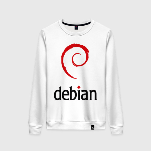 Женский свитшот хлопок Debian, цвет белый