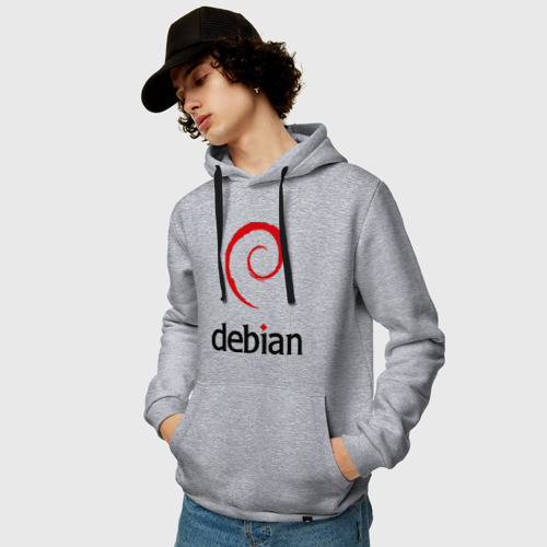 Мужская толстовка хлопок Debian, цвет меланж - фото 3