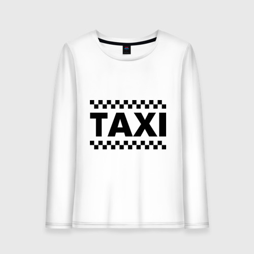 Женский лонгслив хлопок Taxi, цвет белый