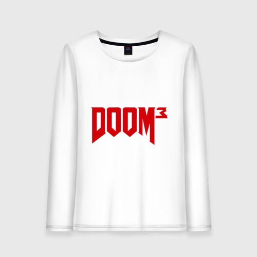 Женский лонгслив хлопок Doom 3, цвет белый