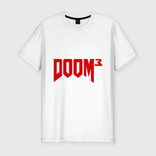 Мужская футболка хлопок Slim Doom 3, цвет белый