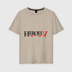Женская футболка хлопок Oversize Heroes V