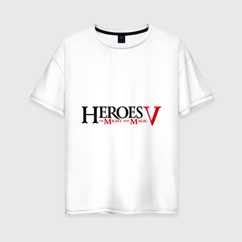 Женская футболка из хлопка оверсайз с принтом Heroes V, вид спереди №1