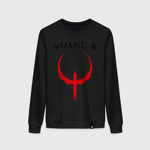 Женский свитшот хлопок Quake 4, цвет черный