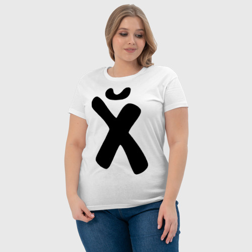 Женская футболка хлопок Йух, цвет белый - фото 6