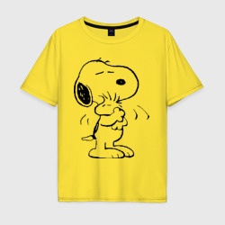 Мужская футболка хлопок Oversize Snoopy