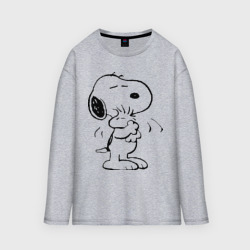 Женский лонгслив oversize хлопок Snoopy