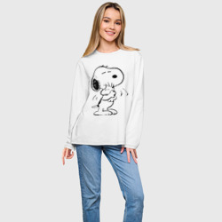 Женский лонгслив oversize хлопок Snoopy - фото 2