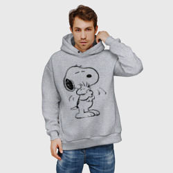 Мужское худи Oversize хлопок Snoopy - фото 2