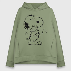 Женское худи Oversize хлопок Snoopy