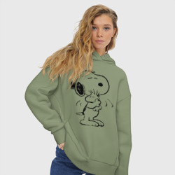 Женское худи Oversize хлопок Snoopy - фото 2