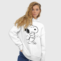 Женское худи Oversize хлопок Snoopy - фото 2