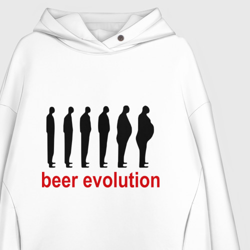 Женское худи Oversize хлопок Beer evolution - фото 3