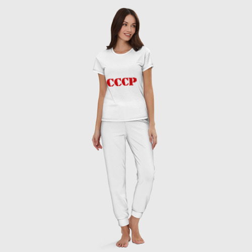 Женская пижама хлопок CCCP, цвет белый - фото 5