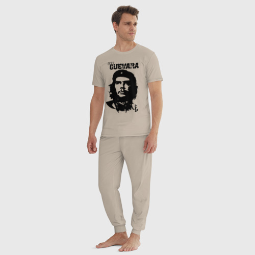 Мужская пижама хлопок Че Гевара, цвет миндальный - фото 5