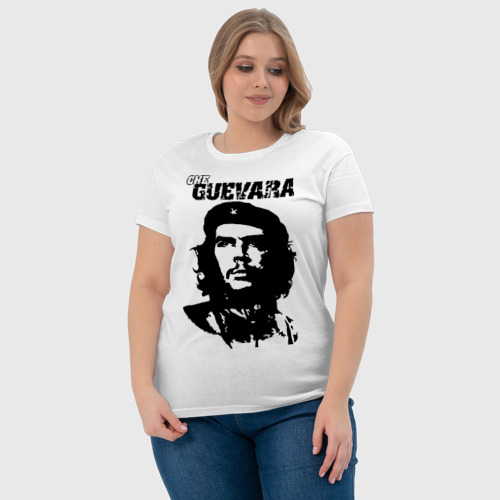 Женская футболка хлопок Че Гевара, цвет белый - фото 6