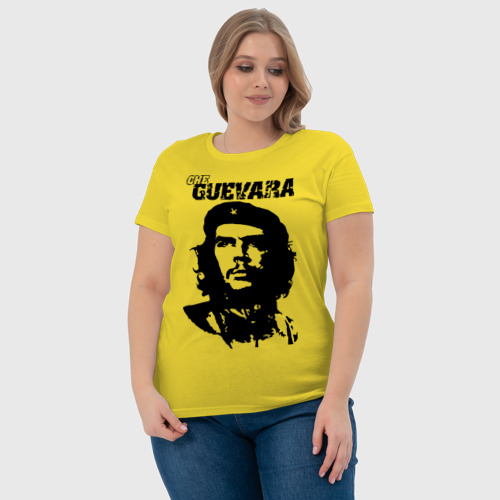 Женская футболка хлопок Че Гевара, цвет желтый - фото 6
