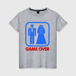 Game over – Женская футболка хлопок с принтом купить со скидкой в -20%