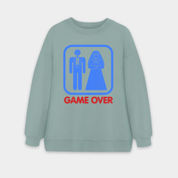 Женский свитшот oversize без начеса хлопок Game over