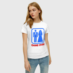 Женская футболка хлопок Game over - фото 2