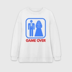 Женский свитшот oversize без начеса хлопок Game over