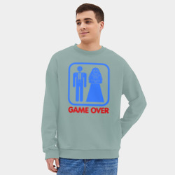 Мужской свитшот oversize без начеса хлопок Game over - фото 2