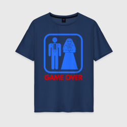 Женская футболка хлопок Oversize Game over