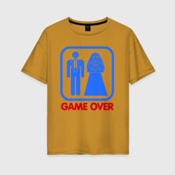 Женская футболка хлопок Oversize Game over