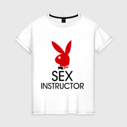 Sex Instructor – Женская футболка хлопок с принтом купить со скидкой в -20%