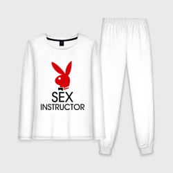 Женская пижама с лонгсливом хлопок Sex Instructor