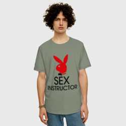 Мужская футболка хлопок Oversize Sex Instructor - фото 2