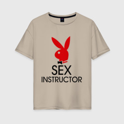 Женская футболка хлопок Oversize Sex Instructor