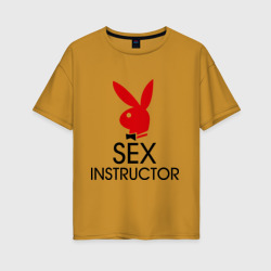 Женская футболка хлопок Oversize Sex Instructor