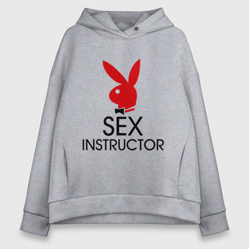 Женское худи Oversize хлопок Sex Instructor, цвет меланж