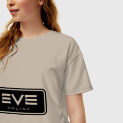 Женская футболка хлопок Oversize EVE online - фото 2