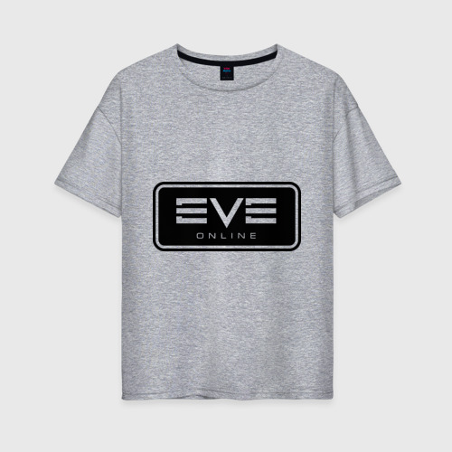 Женская футболка хлопок Oversize EVE online, цвет меланж