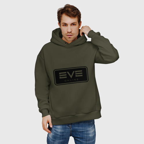 Мужское худи Oversize хлопок EVE online, цвет хаки - фото 3
